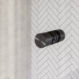 BRAUER Void Carving douchecabine met draaideur helder glas 90x90x200 incl. glascoating PVD gunmetal geborsteld GS-VOCC1H9090200GM