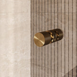 BRAUER Void Carving nisdeur helder glas 100x200 omkeerbaar incl. glascoating PVD goud geborsteld GS-VOCN1H100200GG