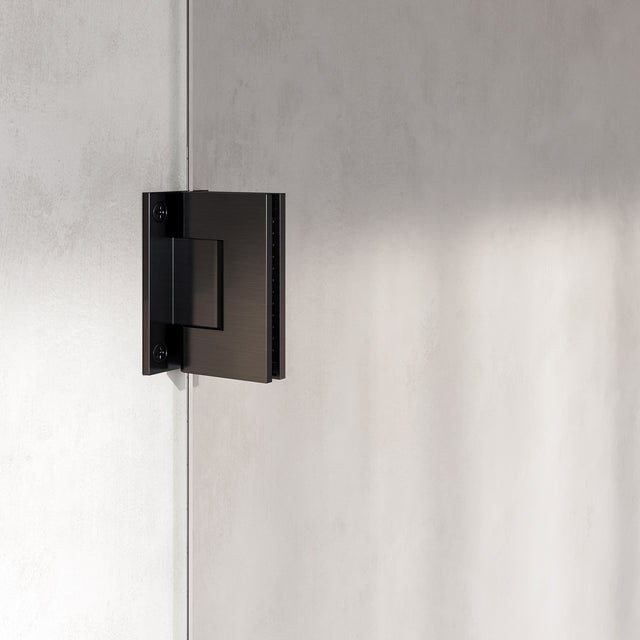 BRAUER Void Carving nisdeur helder glas 60x200 omkeerbaar incl. glascoating PVD gunmetal geborsteld GS-VOCN1H60200GM