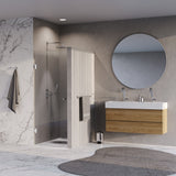 BRAUER Void Carving nisdeur helder glas 70x200 omkeerbaar incl. glascoating chroom GS-VOCN1H70200CE