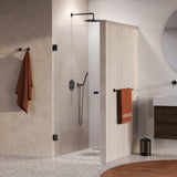 BRAUER Void Carving nisdeur helder glas 70x200 omkeerbaar incl. glascoating PVD gunmetal geborsteld GS-VOCN1H70200GM