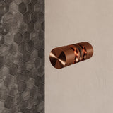 BRAUER Void Carving nisdeur helder glas 90x200 omkeerbaar incl. glascoating PVD koper geborsteld GS-VOCN1H90200GK