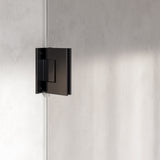 BRAUER Void Carving nisdeur 2-delig helder glas 190x200 omkeerbaar met draaideur 70 aan muur incl. glascoating PVD gunmetal geborsteld GS-VOCN2H70120200GM