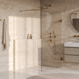 BRAUER Void inloopdouche helder glas 110x200 incl. glascoating PVD goud geborsteld GS-VOI1H110200GG
