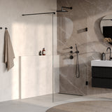 BRAUER Void inloopdouche helder glas 130x200 incl. glascoating mat zwart GS-VOI1H130200MZ