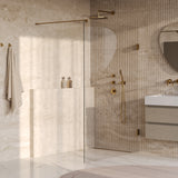 BRAUER Void inloopdouche helder glas 140x200 incl. glascoating PVD goud geborsteld GS-VOI1H140200GG