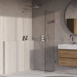 BRAUER Void inloopdouche helder glas 50x200 incl. glascoating chroom GS-VOI1H50200CE