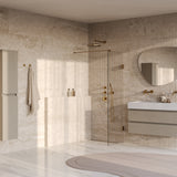 BRAUER Void inloopdouche helder glas 50x200 incl. glascoating PVD goud geborsteld GS-VOI1H50200GG