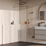 BRAUER Void inloopdouche helder glas 50x200 incl. glascoating PVD koper geborsteld GS-VOI1H50200GK