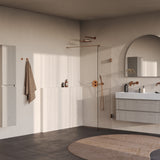 BRAUER Void inloopdouche helder glas 50x200 incl. glascoating PVD koper geborsteld GS-VOI1H50200GK