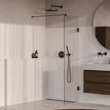 BRAUER Void inloopdouche helder glas 50x200 incl. glascoating PVD gunmetal geborsteld GS-VOI1H50200GM