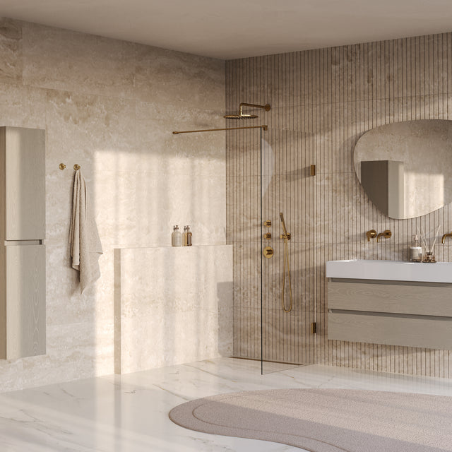 BRAUER Void inloopdouche helder glas 70x200 incl. glascoating PVD goud geborsteld GS-VOI1H70200GG