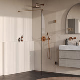 BRAUER Void inloopdouche helder glas 70x200 incl. glascoating PVD koper geborsteld GS-VOI1H70200GK