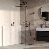 BRAUER Void inloopdouche helder glas 70x200 incl. glascoating mat zwart GS-VOI1H70200MZ