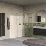 BRAUER Void inloopdouche helder glas 100x200 met 30 zijwand incl. glascoating PVD RVS-kleurig geborsteld GS-VOI2H10030200NG