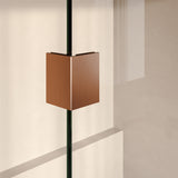 BRAUER Void inloopdouche helder glas 100x200 met 40 zijwand incl. glascoating PVD koper geborsteld GS-VOI2H10040200GK