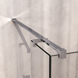 BRAUER Void inloopdouche helder glas 110x200 met 30 zijwand incl. glascoating chroom GS-VOI2H11030200CE