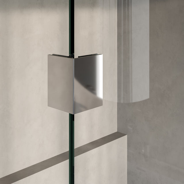 BRAUER Void inloopdouche helder glas 110x200 met 30 zijwand incl. glascoating chroom GS-VOI2H11030200CE