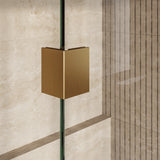 BRAUER Void inloopdouche helder glas 130x200 met 40 zijwand incl. glascoating PVD goud geborsteld GS-VOI2H13040200GG