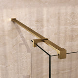 BRAUER Void inloopdouche helder glas 90x200 met 40 zijwand incl. glascoating PVD goud geborsteld GS-VOI2H9040200GG
