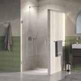 BRAUER Void nisdeur helder glas 100x200 omkeerbaar incl. glascoating PVD RVS-kleurig geborsteld GS-VON1H100200NG