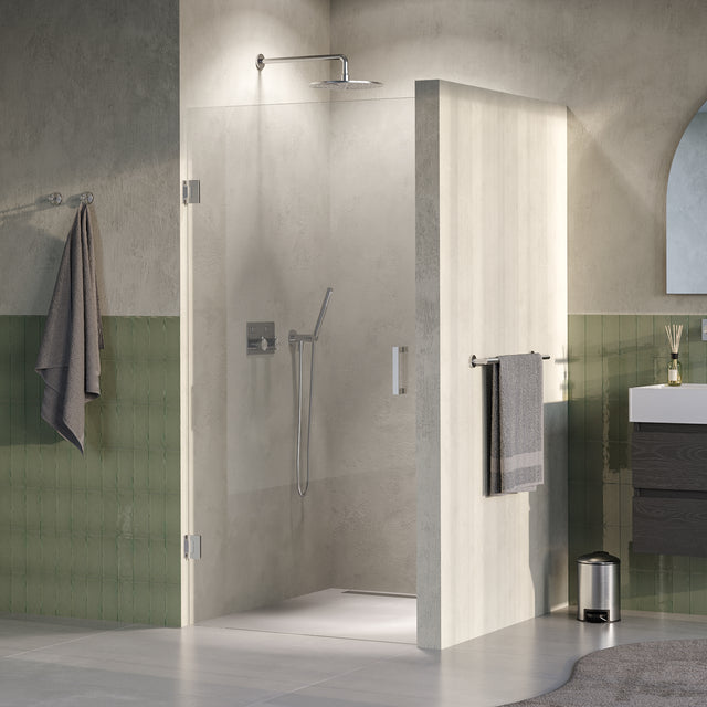 BRAUER Void nisdeur helder glas 100x200 omkeerbaar incl. glascoating PVD RVS-kleurig geborsteld GS-VON1H100200NG