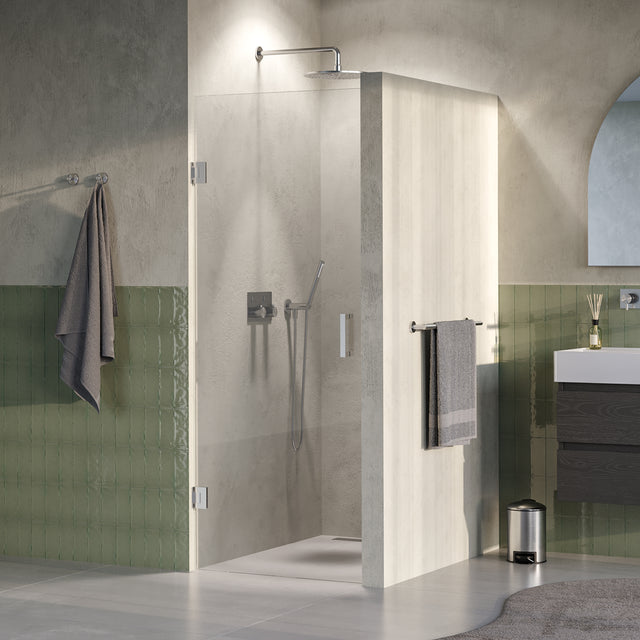 BRAUER Void nisdeur helder glas 80x200 omkeerbaar incl. glascoating PVD RVS-kleurig geborsteld GS-VON1H80200NG
