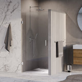 BRAUER Void nisdeur helder glas 90x200 omkeerbaar incl. glascoating chroom GS-VON1H90200CE