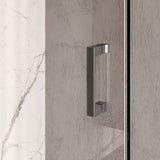 BRAUER Void nisdeur 2-delig helder glas 130x200 omkeerbaar met draaideur 60 aan muur incl. glascoating chroom GS-VON2H6070200CE