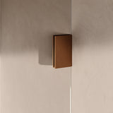 BRAUER Void nisdeur 2-delig helder glas 110x200 omkeerbaar met draaideur 60 aan glas incl. glascoating PVD koper GS-VON3H6050200GK