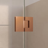 BRAUER Void nisdeur 2-delig helder glas 120x200 omkeerbaar met draaideur 60 aan glas incl. glascoating PVD koper GS-VON3H6060200GK