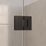 BRAUER Void nisdeur 2-delig helder glas 140x200 omkeerbaar met draaideur 70 aan glas incl. glascoating mat zwart GS-VON3H7070200MZ