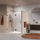 BRAUER Void nisdeur 2-delig helder glas 160x200 omkeerbaar met draaideur 70 aan glas incl. glascoating PVD gunmetal GS-VON3H7090200GM