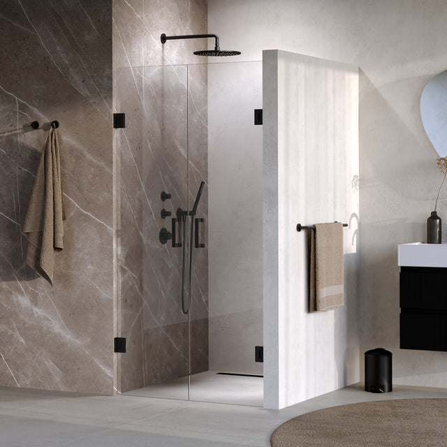 BRAUER Void pendeldeuren helder glas 100x200 incl. glascoating mat zwart GS-VON4H100200MZ