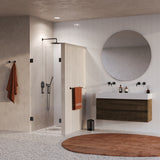 BRAUER Void pendeldeuren helder glas 60x200 incl. glascoating PVD gunmetal geborsteld GS-VON4H60200GM