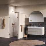 BRAUER Void pendeldeuren helder glas 70x200 incl. glascoating PVD koper geborsteld GS-VON4H70200GK