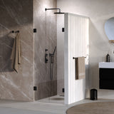 BRAUER Void pendeldeuren helder glas 70x200 incl. glascoating mat zwart GS-VON4H70200MZ