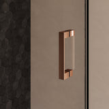 BRAUER Void pendeldeuren helder glas 80x200 incl. glascoating PVD koper geborsteld GS-VON4H80200GK