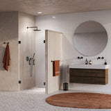 BRAUER Void pendeldeuren helder glas 90x200 incl. glascoating PVD gunmetal geborsteld GS-VON4H90200GM