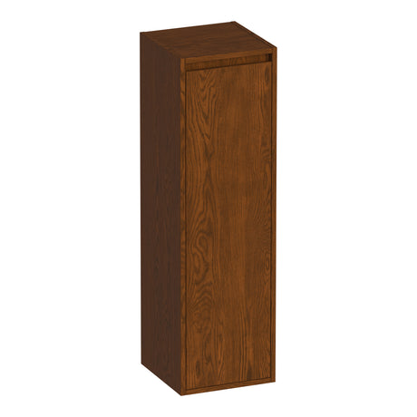 BRAUER Adore hoge kast 120 met 1 deur greeploos linksdraaiend lamellen eiken bruin HK-AD120LLEB