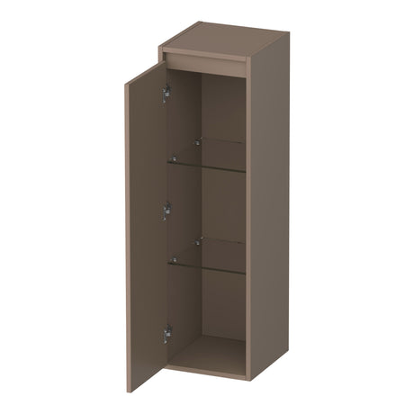 BRAUER Adore hoge kast 120 met 1 deur greeploos linksdraaiend mat mokka HK-AD120LMM