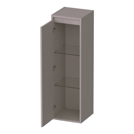 BRAUER Adore hoge kast 120 met 1 deur greeploos linksdraaiend Timber Greige HK-AD120LTE