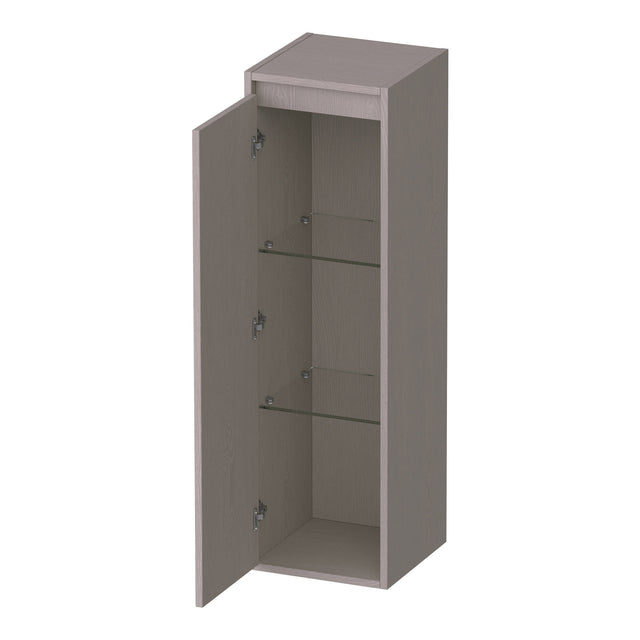BRAUER Adore hoge kast 120 met 1 deur greeploos linksdraaiend Timber Greige HK-AD120LTE