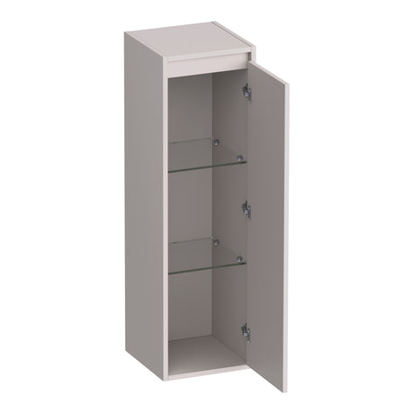 BRAUER Adore hoge kast 120 met 1 deur greeploos rechtsdraaiend mat zand HK-AD120RMS