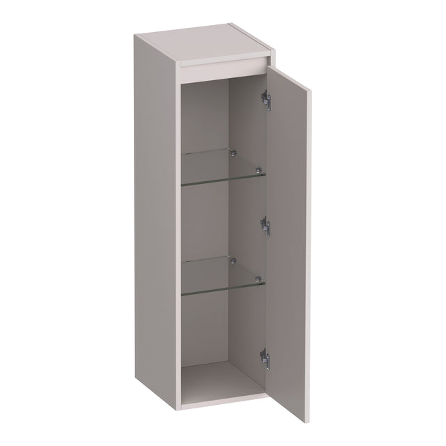 BRAUER Adore hoge kast 120 met 1 deur greeploos rechtsdraaiend mat zand HK-AD120RMS