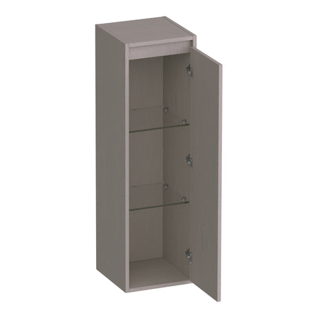 BRAUER Adore hoge kast 120 met 1 deur greeploos rechtsdraaiend Timber Greige HK-AD120RTE