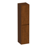 BRAUER Adore hoge kast 160 met 2 deuren greeploos links- of rechtsdraaiend lamellen eiken bruin HK-AD160LEB