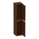 BRAUER Adore hoge kast 160 met 2 deuren greeploos links- of rechtsdraaiend lamellen eiken bruin HK-AD160LEB