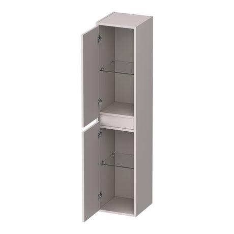 BRAUER Adore hoge kast 160 met 2 deuren greeploos links- of rechtsdraaiend mat zand HK-AD160MS