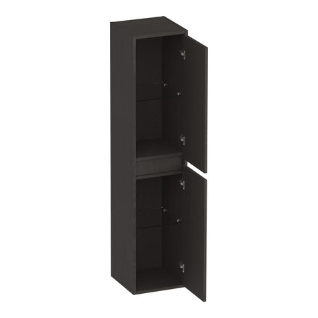 BRAUER Adore hoge kast 160 met 2 deuren greeploos links- of rechtsdraaiend Timber Anthracite HK-AD160TA